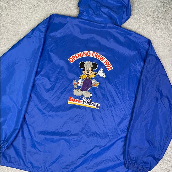 RARE Vintage 1992 Disney euro‎ opening day windbreaker